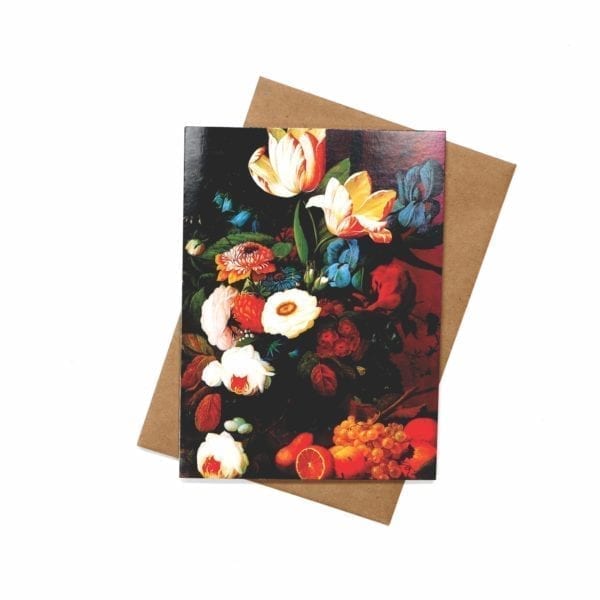 Card Floral Orange
