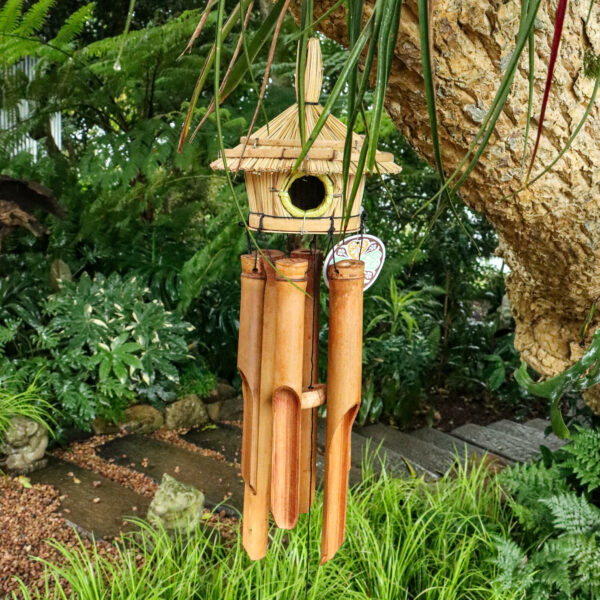 Bamboo wind-chime & Birdhouse combo