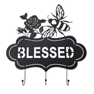 Blessed Wall Plaque with Hooks